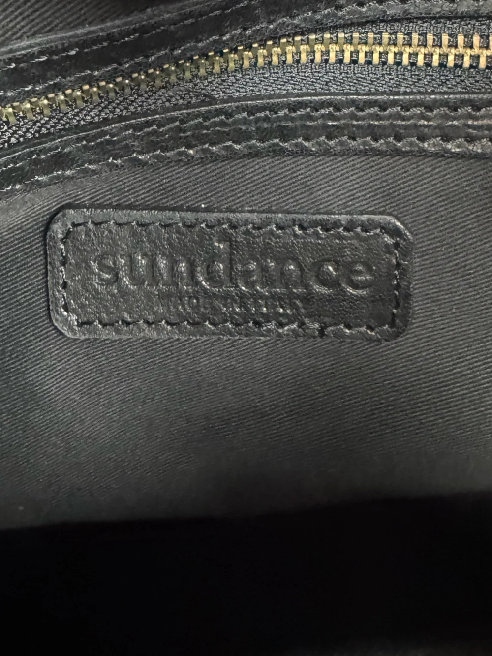 Sundance Origami Suede and textured Leather Hobo Style Shoulder Bag Black
